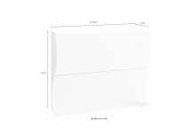 Schuhkipper >ONDA< in Matt Anthrazit, Holzwerkstoff - 101x81,1x26,6cm (BxHxT)