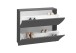 Schuhkipper >ONDA< in Matt Anthrazit, Holzwerkstoff - 101x81,1x26,6cm (BxHxT)