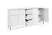 Sideboard >Soma< in weiß / Dekor Eiche, Holzwerkstoff - 190x90x40cm (BxHxT)