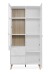 Vitrine >Soma< in weiß / Dekor Eiche, Holzwerkstoff - 92x191x40cm (BxHxT)