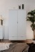 Kleiderschrank >Göteborg< in weiß / Dekor Sonoma Eiche - 90x180x55 (BxHxT)