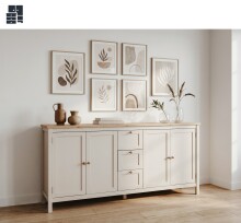 Serie >Bergen< in samt / Dekor Artisan Eiche -...