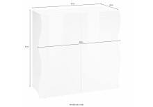 Kommode >ONDA< in matt Kaschmir, Holzwerkstoff - 89,7x81,7x40cm (BxHxT)