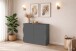 Kommode >ONDA< in matt anthrazit, Holzwerkstoff - 89,7x81,7x40 (BxHxT)