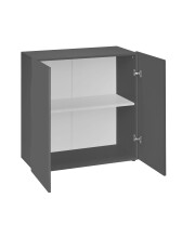 Kommode >ONDA< in Matt Anthrazit, Holzwerkstoff - 89,7x81,7x40cm (BxHxT)
