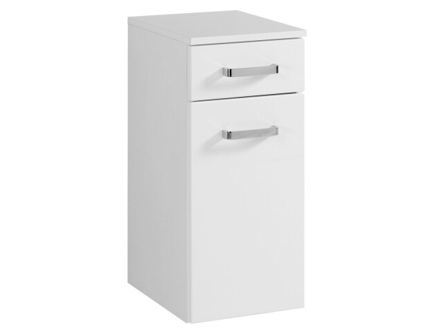 Unterschrank >Bologna< in Weiß Hochglanz aus MDF - 30x79x35cm (BxHxT)