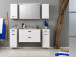 Unterschrank >Bologna< in Weiß Hochglanz aus MDF - 30x79x35cm (BxHxT)