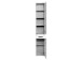 Hochschrank >Bologna< in Weiß Hochglanz aus MDF - 30x180x35cm (BxHxT)