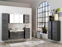 Unterschrank >Graphit< in Dekor Eiche rauchsilber aus MDF - 40x79x35cm (BxHxT)
