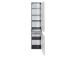 Seitenschrank >Graphit< in Dekor Eiche rauchsilber aus MDF - 40x180x35cm (BxHxT)