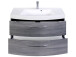 Waschtisch-Set >Graphit< in Dekor Eiche rauchsilber aus MDF - 100x54x47 (BxHxT)