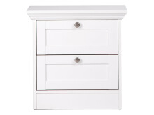 Nachttisch >Landsted< in Weiß - 50x50x35cm...
