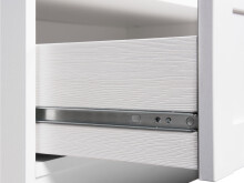 Nachttisch >Landsted< in Weiß - 50x50x35cm (BxHxT)