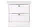 Nachttisch >Landsted< in Weiß - 50x50x35cm (BxHxT)